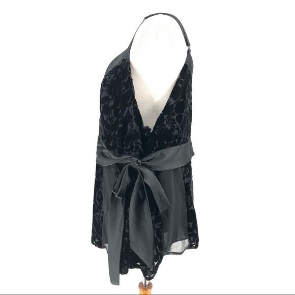 Lane Bryant Black Velvet and Satin Sleeveless Tank - Picture 3 of 6